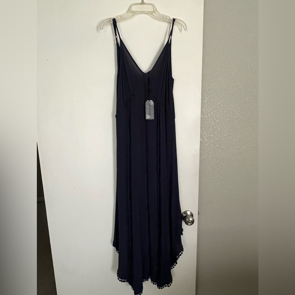 Black Swan Brand Adjustable Straps Navy Maxi Dress